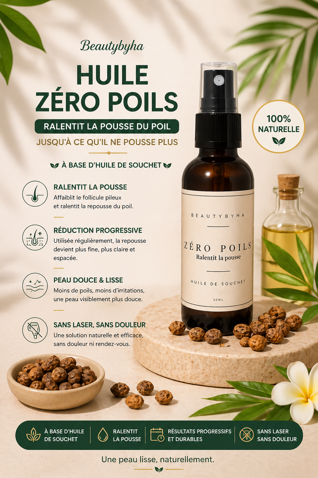 Huile zéro poils