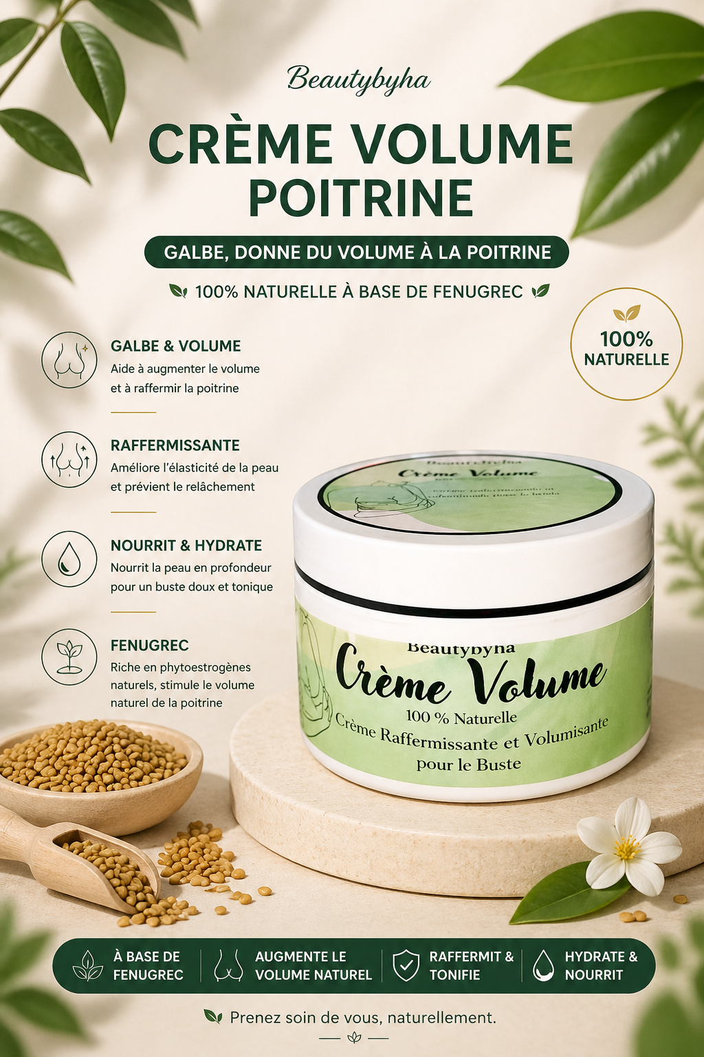 Crème volumisante poitrine